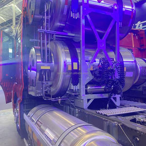 Nouveau réservoir de <span class=keywords><strong>carburant</strong></span> GNL à haute isolation sous vide monté à l'arrière, en acier inoxydable austénitique, pour camions lourds CIMC Sanctum - Product Image 3