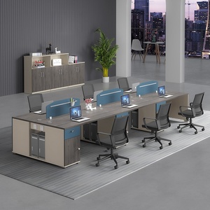 Người bán hàng tốt nhất 3.6m MDF 6 người coworking ghế và bảng cho văn phòng hiện đại phong cách Modular có thể điều chỉnh bàn văn phòng - Product Image 1