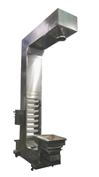 Élévateur vertical à vitesse réglable en acier inoxydable en forme de Z, avec plateau multi-niveaux, pour seau, à cadre métallique, de qualité alimentaire