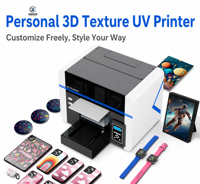 Printer UV Silinder A3 Flatbed Tinta Putih Varnish DX7 XP600 Baru untuk Botol Mug Cangkir Casing Ponsel Akrilik Kustom