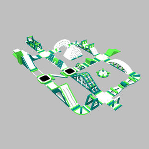 Grand parc aquatique gonflable blanc vert, <span class=keywords><strong>prix</strong></span> usine, vente - Product Image 1