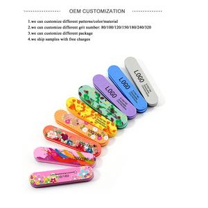 90x20mm Mini tampon dosya kısa tırnak törpüsü zımpara sünger Eva 9 renkler stok kum dosya ve tamponlar pembe - Product Image 2