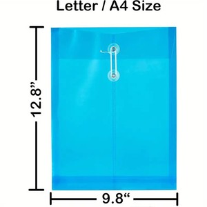 File Folders Plastic Envelopes with <strong>Button</strong> <strong>and</strong> <strong>String</strong> Plastic Tie <strong>Closure</strong> Plastic Envelopes - Product Image 2