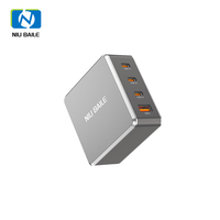 Cargador de Pared USB Plegable NIUBAILE de 100W, 3 Puertos Tipo-C, 1 Puerto USB, Carga Rápida QC3.0/PD/FCP, Adaptador Universal, Material Ignífugo para PC
