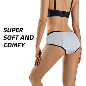 Shanhao OEM a vita bassa Plus Size mutandine mestruali in cotone per le donne 4 strati di Culottes di bambù a prova di perdite per mutandine d'epoca - Product Image 5