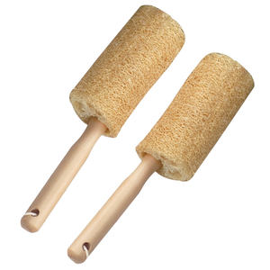 Fábrica al por mayor materia prima <span class=keywords><strong>de</strong></span> lufa natural con mango <span class=keywords><strong>de</strong></span> madera esponja <span class=keywords><strong>ducha</strong></span> cuerpo exfoliante depurador para plato taza herramienta <span class=keywords><strong>de</strong></span> cocina - Product Image 6