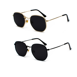 Lunettes de <span class=keywords><strong>soleil</strong></span> hexagonales M7006 rétro pour hommes et femmes, lunettes de <span class=keywords><strong>soleil</strong></span> carrées vintage, polygone classique - Product Image 5