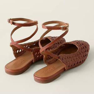 Sandali piatti da donna di lusso in rete intrecciata, modello Ballerina, con bordi dal design elegante - Product Image 3