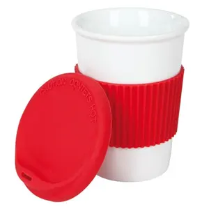 Taza de 320 ml con tapa, merchandising personalizado - Product Image 1