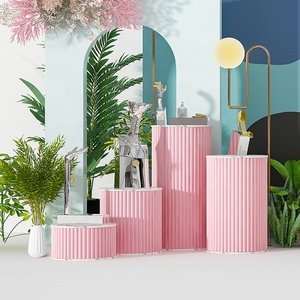 Socle cylindrique coloré, plateforme d'exposition carrée, socle rond blanc pour <span class=keywords><strong>fête</strong></span>, ensemble <span class=keywords><strong>de</strong></span> socles en bois, socle rond pour <span class=keywords><strong>magasin</strong></span> <span class=keywords><strong>de</strong></span> vêtements - Product Image 3