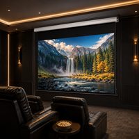 Écran de projection ALR gris cristal motorisé, rejet de lumière ambiante électrique, taille personnalisable, montage mural ou au plafond pour 4K HD