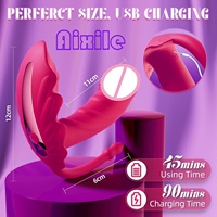 Tragbarer Vibrator G-Punkt Analplug Dildo mit APP-Fernbedienung 9 Vibrationsmodi Weibliche Mini-Vibrationsunterwäsche Erotikspielzeug für Erwachsene