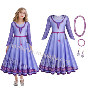 ชุดเดรสสีม่วงสำหรับเด็กผู้หญิงสำหรับปาร์ตี้คริสต์มาสงานคาร์นิวัลชุดเจ้าหญิงแอช่าภาพยนตร์และทีวีใหม่ล่าสุด - Product Image 4