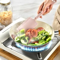 Spatule raclette en silicone de qualité alimentaire, grande spatule de cuisson pour gâteaux et crèmes, mélangeur de plâtre, résistante aux hautes températures, spatule intégrée