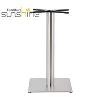 Pied de table en tube d'acier inoxydable, design moderne, best-seller, pour mobilier de restaurant, marque Sunshine.