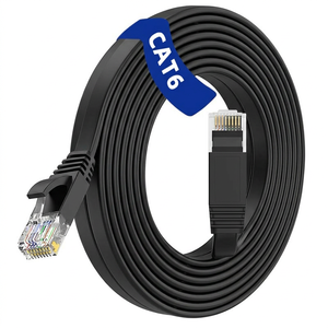 สายอีเธอร์เน็ตแบบแบน CAT6 UTP ความเร็วสูง สายแพทช์เน็ตเวิร์ก LAN วัสดุ PVC ทองแดง 32AWG ความยาว 3 ม. 5 ม. 10 ม. 20 ม. 30 ม. สำหรับศูนย์ข้อมูล  เซิร์ฟเวอร์ AI - Product Image 1