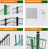 Clôture de jardin 2D en PVC, grillage soudé, hauteur 1,2 m, installation facile pour chiens, chats et bordures de jardin