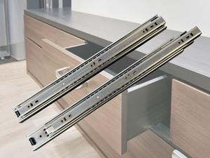 Corredera con rodamiento de bolas GT48 para cajón de gabinete, extensión completa, probada con pulverización salina durante 24 horas - Product Image 4