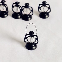 Mini lampe à pétrole rétro en métal, accessoires de décoration pour maison de poupée DIY