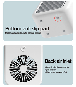 Portable Touch Control <b>Cooler</b> ABS Material Minimalist Rechargeable Mist Fan 3 system Indicator Lights Adjustable Air Conditioner - Product Image 4