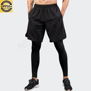 Pantalones Cortos Deportivos para Hombre, Dos Piezas, para Fitness, Running, Entrenamiento, Casuales, Elásticos, de Secado Rápido - Product Image 3