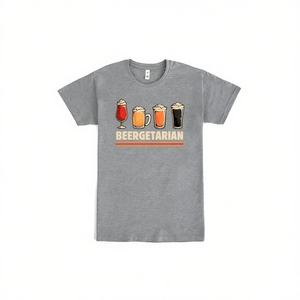 Camiseta Beergetarian gris unisex para adultos, talla mediana, diseño de regalo para amantes de la cerveza - Product Image 2