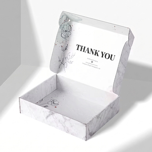 Cajas de Envío Blancas de Mármol con Logotipo Personalizado para Pequeñas Empresas, Cajas de Cartón Corrugado Pequeñas para Envíos, Cajas de <span class=keywords><strong>Regalo</strong></span> para Empaque - Product Image 1