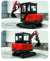 YB30 Tier 4 EPA Mini ekskavatör 3000kg otomatik DEF içermeyen motor yakıt tasarrufu paletli ekskavatör ile boşta kazıcı 1 yıl garanti