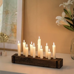 Wooden <b>Candle</b> Holder Multi Compartment Square Modern Simple Home Decoration - Product Image 1