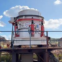 Concasseur à cône hydraulique multicylindre HP300 grande capacité, machine de concassage de dolomite, moteur AC à économie d'énergie, commande PLC, boîte de vitesses