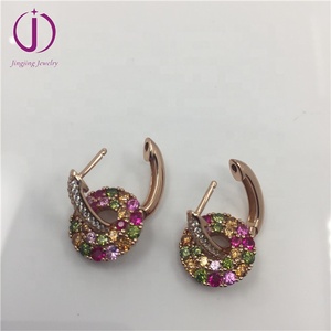 Vendita calda <span class=keywords><strong>orecchini</strong></span> 925 in <span class=keywords><strong>argento</strong></span> Sterling per giovani ragazze carini fatti a mano in pietra rosa con bellissimi anniversari di moda - Product Image 5