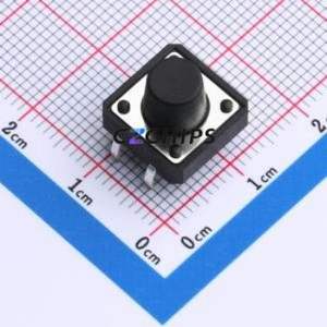 TS015-CBW1EH9.0 Tactile Switch Through hole-4P,12x12mm Switch Single Pole Single Throw Round Button 1.8N Through Hole - Product Image 1