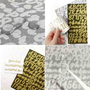 Wholesale Glitter <strong>Letters</strong> <strong>Stickers</strong> Self Adhesive Vinyl <strong>Letter</strong> Alphabet Number <strong>Stickers</strong> Mailbox Numbers Label Decals For Notebook - Product Image 2
