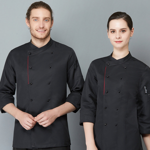 Chaqueta de Chef de Manga Larga, Mezcla de Poliéster y Lona, con Aberturas Laterales, Ropa de Trabajo para Cocina - Product Image 2