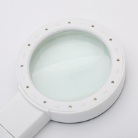 Loupe grossissante COMET 6x avec lumière, loupe de lecture portative à 12 LED avec lentille double en verre de 80 mm