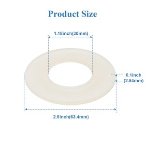 Joint d'étanchéité en silicone pour réservoir de chasse d'eau, économiseur d'eau, garantie 1 an, compatible avec les fuites de 2,5x2,5x0,1 pouces - Product Image 4