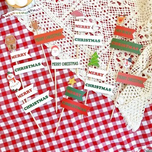 ของตกแต่งเค้กคริสต์มาสลายน้ำผึ้งและรสหวาน อะคริลิกสำหรับตกแต่งขนมในช่วงเทศกาล - Product Image 3