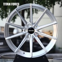 Jantes de voiture TITAN FORCE 19x8.5 19x9.5 pouces 5x120 5x112, roues forgées sur mesure, finition argent brossé pour BMW E90 F10 G20 G30 X5 E70 F15