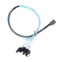 Câble de raccordement avant Mini SAS HD SFF-8643 4i vers 4x SATA 7 broches