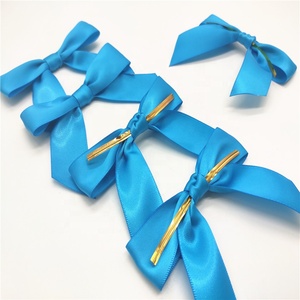 Fiocco in Nastro Blu Preconfezionato con Clip Dorate, Bestseller per Confezioni - Product Image 3