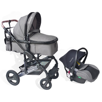 2024 Poussette de luxe 3 en 1 avec système de voyage bon marché en gros avec nacelle et siège auto