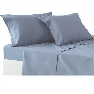 Ensemble de housse de <span class=keywords><strong>couette</strong></span> 100% coton 200TC, taies d'oreiller rembourrées en polyester respirant, hypoallergéniques, <span class=keywords><strong>anti</strong></span>-acariens, couleur unie, ensemble complet - Product Image 2