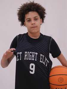 Maillot de basket-ball personnalisé noir et blanc avec motif de coupe sur la poitrine, double face, uniforme sportif - Product Image 2