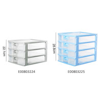 Armoire de rangement pour papier A4, rangement multifonctionnel, 3 niveaux, tiroirs en plastique empilables robustes pour le bureau, organisateur de rangement de bureau