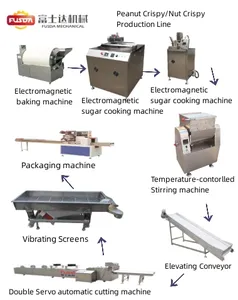FSD-snacks machine/ peanut Crispynut Crispy candy production line/chinese hot snack/