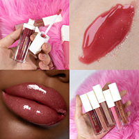 Gloss à lèvres rose doux, personnalisable avec votre marque, gloss à lèvres hydratant pailleté, label privé, ensemble de rouges à lèvres liquides haute pigmentation, fournisseur de gloss à lèvres