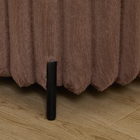 Banc de rangement à rabat en fausse fourrure marron moderne et durable tabouret de bout de lit repose-pieds pour chambre à coucher salon entrée