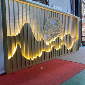 Otel lobisinde yeni Art Deco tasarım paslanmaz çelik dekoratif duvar arka plan - Product Image 1