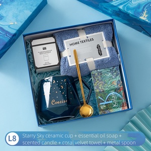 Cadeaux d'anniversaire pour femmes tasse à café lait Couple drôle saint valentin coffret cadeau ensemble avec café thé tasse cahier parapluie <span class=keywords><strong>serviette</strong></span> - Product Image 6