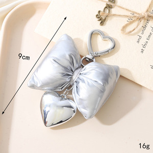 New <b>Women</b> Pu Leather Bow Leather Key Chain Accessories Aesthetic Cute Keychain Charms for Purse Backpack Handbag - Product Image 2